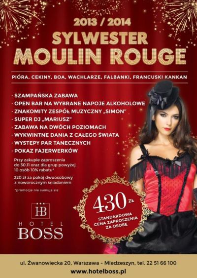 sylwester Moulin Rouge plakat